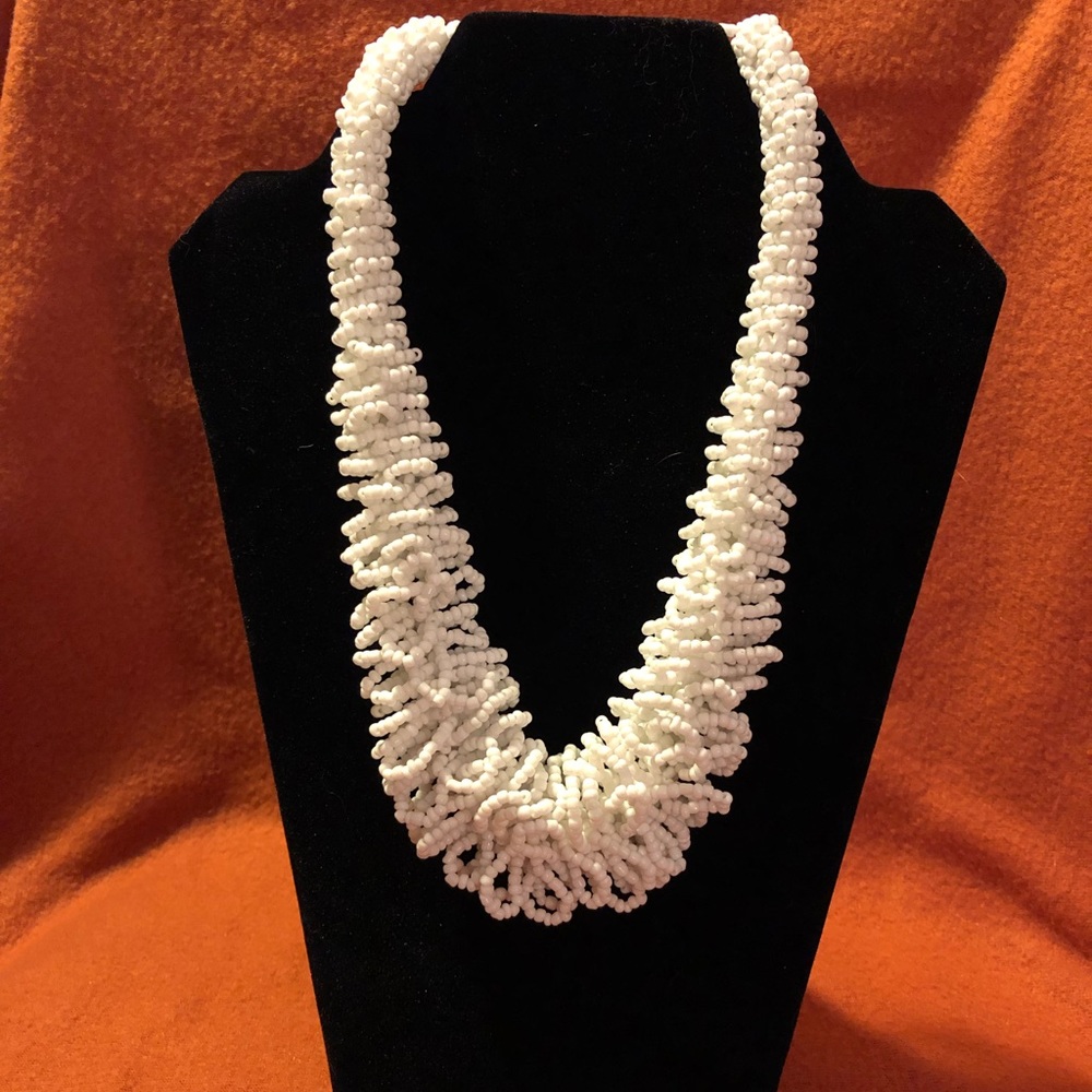 SOLD White Seed bead Necklace